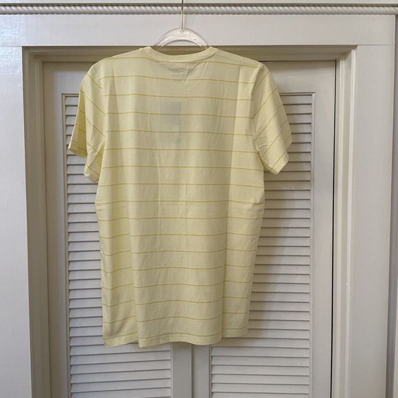 Everlane Yellow Striped The Cotton Crew Neck T Shirt, Size XL NWT - Picture 5 of 9